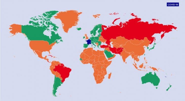 À chaque pays, sa couleur COVID pour voyager (Dossier spécial voyages)