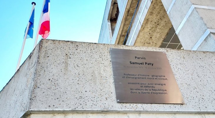 Hommage : le parvis Samuel Paty inauguré au Rectorat