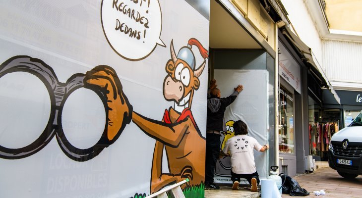 Limoges : des dessins de Bidu contre la vacance commerciale