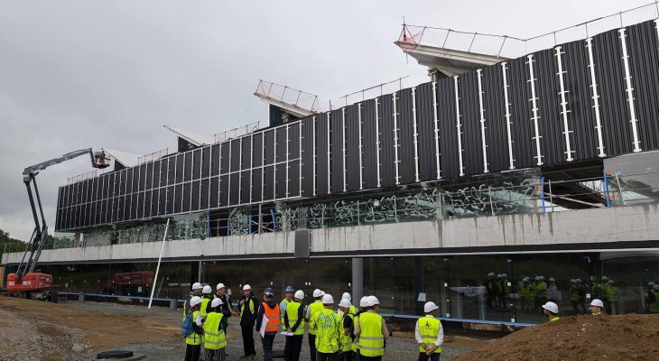 Salle d'athlétisme couverte : les travaux continuent...