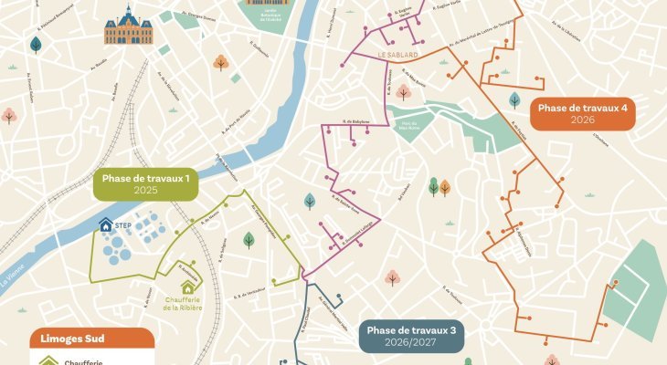 Les travaux des réseaux de chaleur urbains de Limoges Métropole démarreront en avril (dossier spécial bio / environnement)