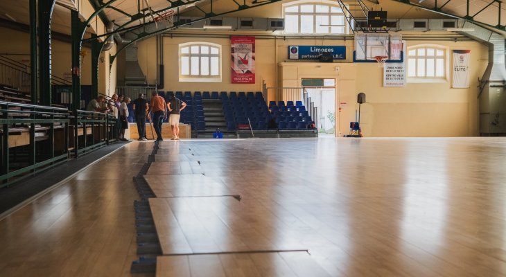 Un parquet des Jeux Olympiques pour la salle des Soeurs-de-la-Rivière à Limoges