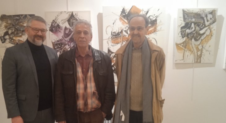 Exposition de Mzi, calligraphie gestuelle