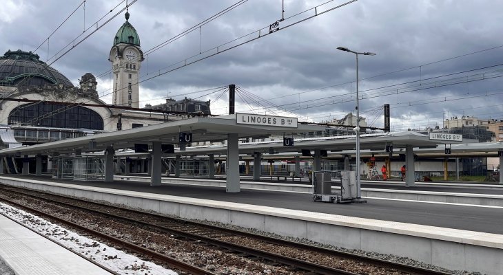 Les travaux de mise en accessibilité des quais de la gare de Limoges avancent
