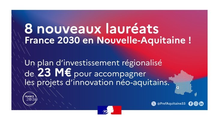 France 2030 : 8 nouveaux lauréats en Nouvelle-Aquitaine (pages économie)