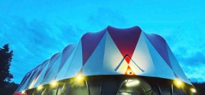 Le vaisseau-chapiteau du Sirque de Nexon est construit