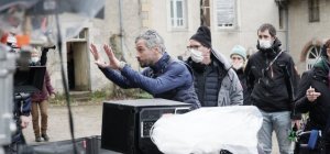 Mathieu Kassovitz, Hélène Vincent, Bruno Lochet et Hippolyte Girardot en tournage en Haute-Vienne