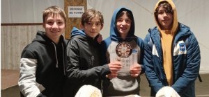 Quatre garçons de l'USAL à Marcoussis