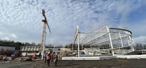 Le chantier du stade d'athlétisme indoor avance...