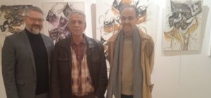 Exposition de Mzi, calligraphie gestuelle