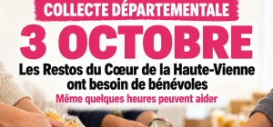 Le 3 octobre, les Restos du Coeur se mobilisent dans toute la Haute-Vienne